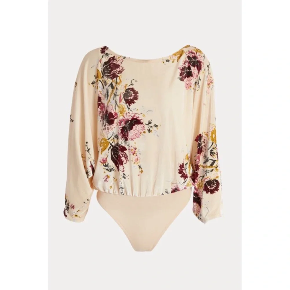 Free People Babe Slouchy Velvet Bodysuit